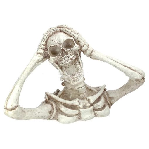 Personality Screaming Skull Statue Pendant Garden Skeleton Halloween Decoration TurboTech Co 3