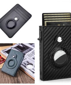Rfid Card Holder Men Wallets For Airtag Money Bag Male Black Short Purse Small Leather Slim Mini Air Tag Wallets TurboTech Co 2
