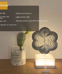 Creative Lamp Three-dimensional Rotating Ambience Light for Bedroom / Living Room