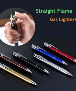 Creative Pen Lighter Windproof Gas Inflatable Jet Lighter Mini Portable Light Gift