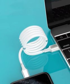 Magnetic Fast Charging Cable For Type-c Retractable Magic Rope Magnetic Absorption Data Cable TPE Easy Storage