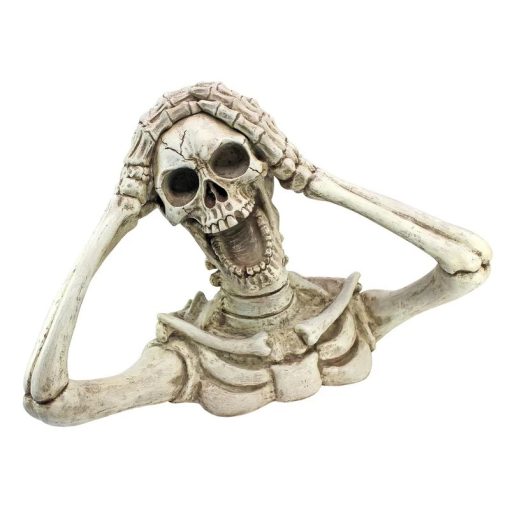 Personality Screaming Skull Statue Pendant Garden Skeleton Halloween Decoration TurboTech Co 2