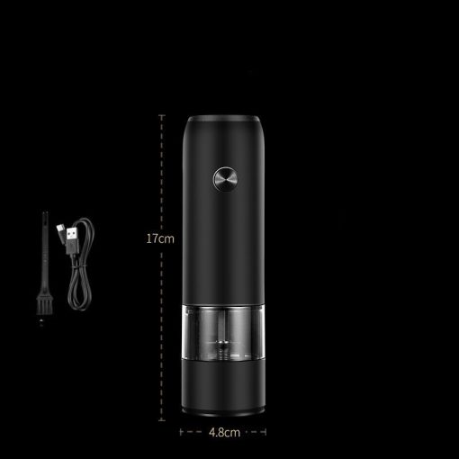 Rechargeable Electric Pepper And Salt Grinder Set One-Handed No Battery Needed Automatic Grinder With Adjustable Coarseness LED Light Refillable TurboTech Co 3