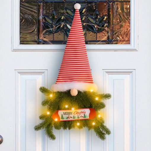 Glowing Christmas Wreath Upside Down Tree Stripes A Tall Hat TurboTech Co 5