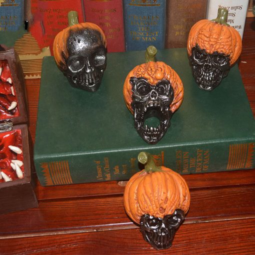 New Evil Pumpkin Skull Halloween Resin Ornament TurboTech Co 2