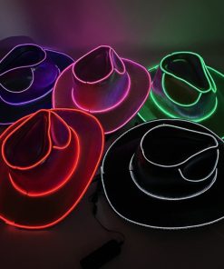 LED Wireless Hat Fluorescent Colorful Flashing Cowboy Hat