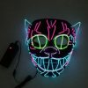 Halloween Skeleton Mask LED Glow Scary EL-Wire Mask TurboTech Co 6