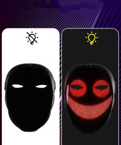 APP Glowing Mask Full-Color Display Flashing Mask Halloween Party Glowing Mask