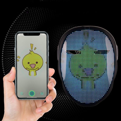 APP Glowing Mask Full-Color Display Flashing Mask Halloween Party Glowing Mask TurboTech Co 4