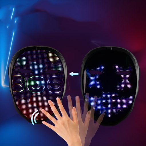 APP Glowing Mask Full-Color Display Flashing Mask Halloween Party Glowing Mask TurboTech Co 2