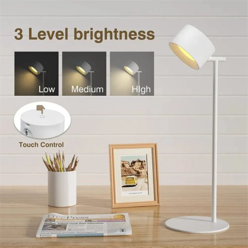 Magnetic Touchable LED USB Table Lamp 360 Rotate Cordless Flashlights Home Bedroom Night Lamp Remote Control Desk Nightlight TurboTech Co 8