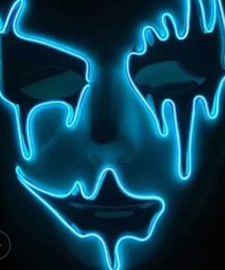 Halloween Skeleton Mask LED Glow Scary EL-Wire Mask TurboTech Co 2