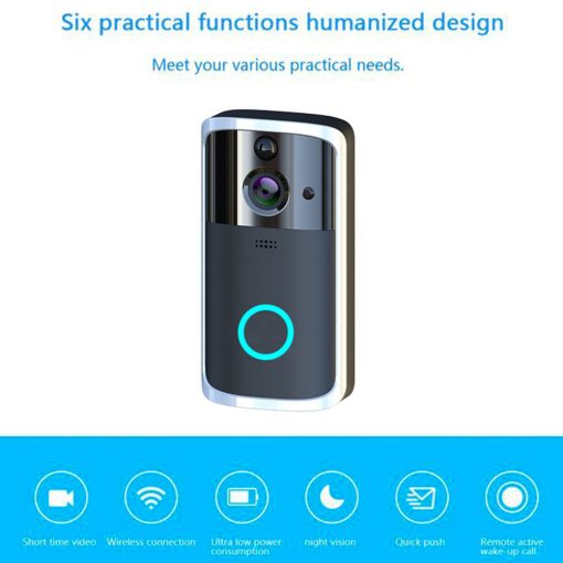 WiFi Video Doorbell Camera HD APP remote conversation Two-way voice intercom Infrared night vision Camera Security Device TurboTech Co 2
