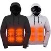 Outdoor Electric USB Heating Jacket Winter Warm Hoodies Sweaters Heated Clothes Charging Heat Sportswear