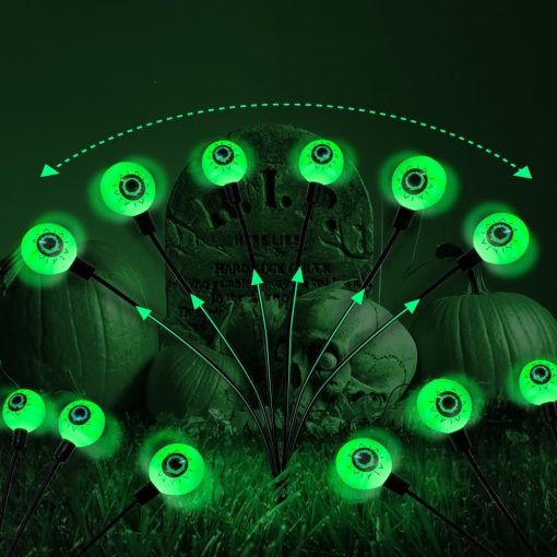 Solar-powered String Lights Eye Lamp Halloween Floor Outlet TurboTech Co