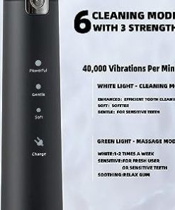 Electric Toothbrush 8 Brush Heads Toothbrush With 40000 VPM 6 HIGH-Performance Brushing Modes Built In Smart Timer Control