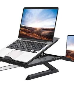 Laptop Stand With Heat-Vent Desktop Base Mobile Phone Holder