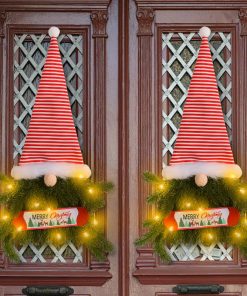 Glowing Christmas Wreath Upside Down Tree Stripes A Tall Hat TurboTech Co