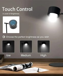 Magnetic Touchable LED USB Table Lamp 360 Rotate Cordless Flashlights Home Bedroom Night Lamp Remote Control Desk Nightlight