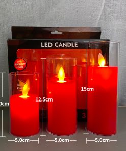 Electric Candle Lamp Led Simulation With Cup Home Decor