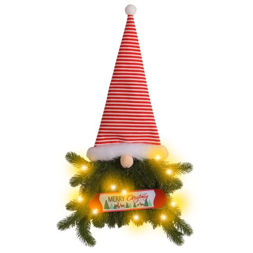 Glowing Christmas Wreath Upside Down Tree Stripes A Tall Hat TurboTech Co 2