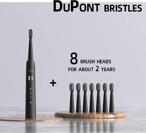 Electric Toothbrush 8 Brush Heads Toothbrush With 40000 VPM 6 HIGH-Performance Brushing Modes Built In Smart Timer Control TurboTech Co 7