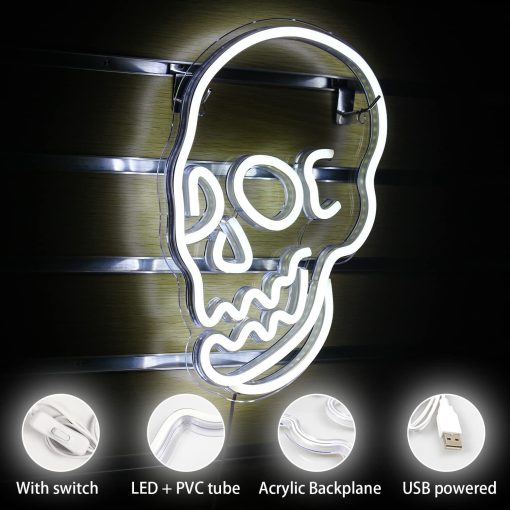 Halloween Decoration LED Neon Skull TurboTech Co 9