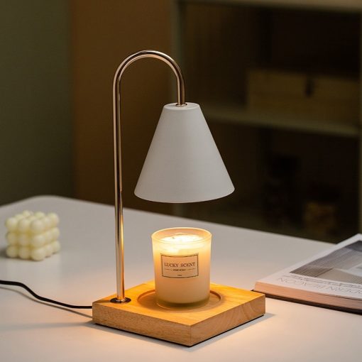 Aromatherapy Lamp Melting Wax/ Candle Light Wooden Room Night Light TurboTech Co 4