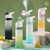 Outdoor Sport Fitness Water Bottle Large Capacity Spray Water Cup Drinkware Travel Bottles Kitchen Gadgets TurboTech Co