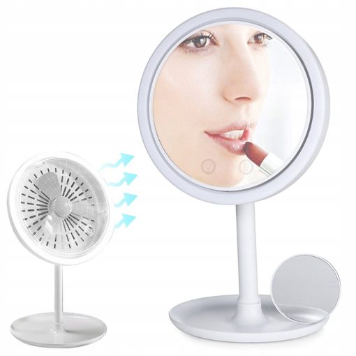 LED Fan LED Light Makeup Vanity Mirror with Fan Cooling TurboTech Co 3