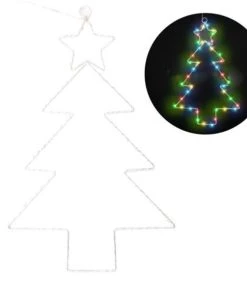 Wrought Iron Christmas Tree Shaped Lantern Christmas Garland String Lights Fairy Curtain Festival LED Light For Home Party Decoration TurboTech Co 2