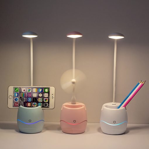 Reading Light Multifunction Storage Eye Protection LED Charging Lamp  Bedroom Office Lights TurboTech Co