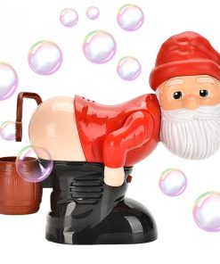 Electric Santa Claus Bubbles Machine Blowing Bubbles Music Light Entertainment Toy Prank Funny Ornament Christmas Gifts Christmas Decorations