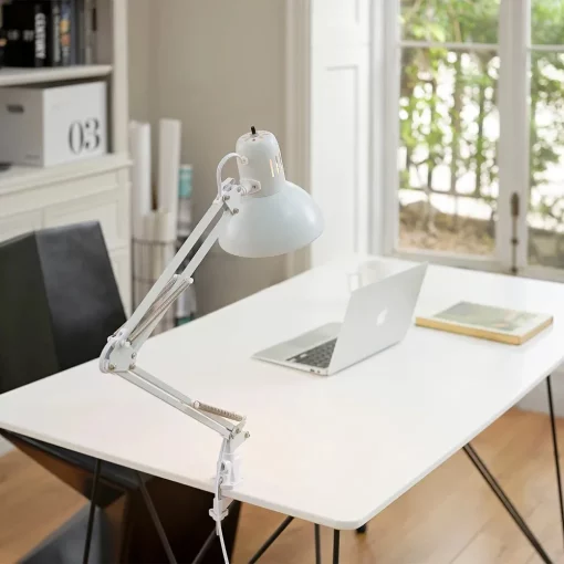 28″ LED Matte Swing Arm Desk Lamp with Bowl Book Lights Table Desk Light TurboTech Co 2