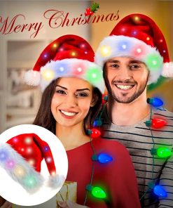 Christmas Hat Luminous Santa Hat LED Light Plush Adult/Children’s Christmas Costumes Christmas Supplies Holidays Decor TurboTech Co