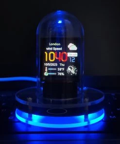 Meteorological Device RGB Nightlight Weather Tracker Small Barometer Desktop Lamp