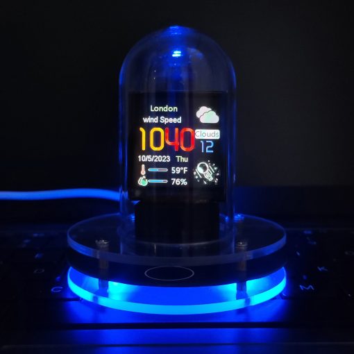 Meteorological Device RGB Nightlight Weather Tracker Small Barometer Desktop Lamp TurboTech Co 3