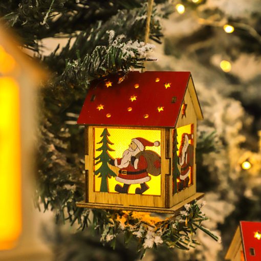 Luminous Decorative Ornaments Wooden Pendants Christmas Decoration TurboTech Co 4