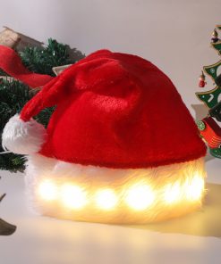 Christmas Hat Luminous Santa Hat LED Light Plush Adult/Children’s Christmas Costumes Christmas Supplies Holidays Decor TurboTech Co 2