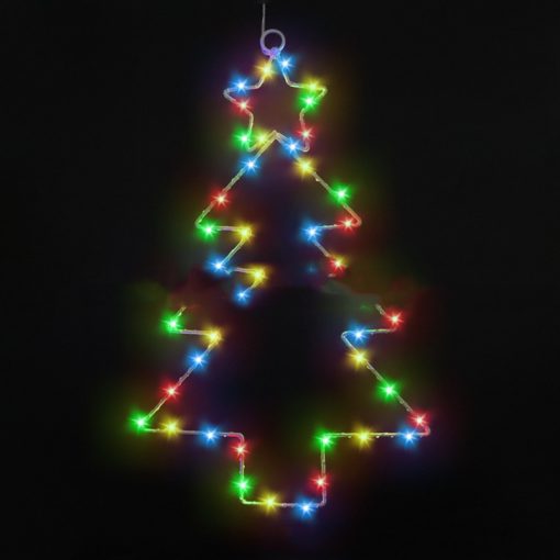 Wrought Iron Christmas Tree Shaped Lantern Christmas Garland String Lights Fairy Curtain Festival LED Light For Home Party Decoration TurboTech Co 9