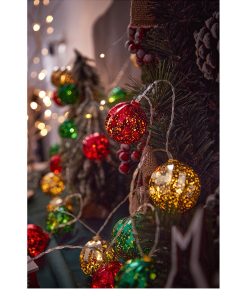 Snow Pentagram Ornament Mirror Decorative Tree Pendant Lamp Christmas Decoration