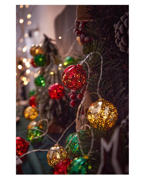 Snow Pentagram Ornament Mirror Decorative Tree Pendant Lamp Christmas Decoration TurboTech Co 3