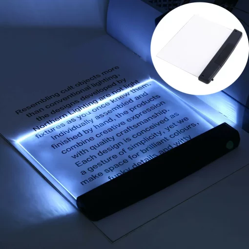 Dimmable LED Panel Book Light – Acrylic Resin, Eye-Friendly Night Reading Lamp for Improved Reading Experience TurboTech Co 3