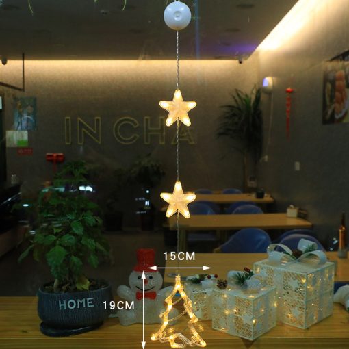 Christmas 3pcs LED Light Star Holiday Tree Hanging Lamp Window Ornaments Christmas Decorations TurboTech Co 8