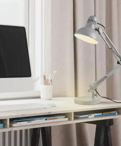 28" LED Matte Swing Arm Desk Lamp with Bowl Book Lights Table Desk Light
