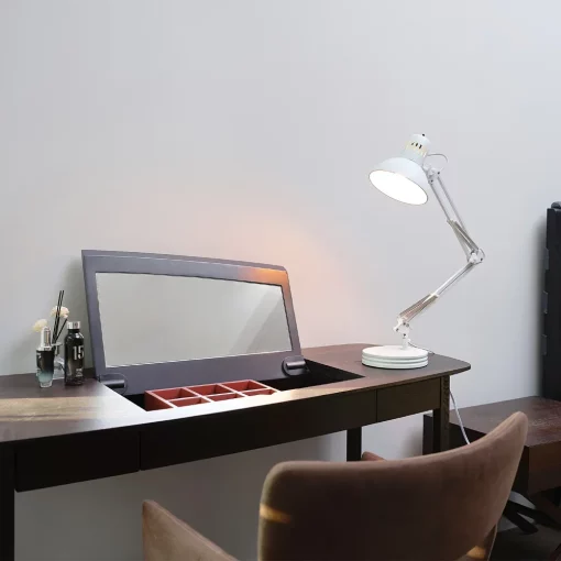 28″ LED Matte Swing Arm Desk Lamp with Bowl Book Lights Table Desk Light TurboTech Co 9