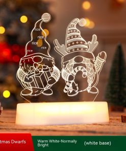 Christmas Decoration 3D Lamp Acrylic LED Night Lights Aldut/Kids Gift Christmas Ornaments