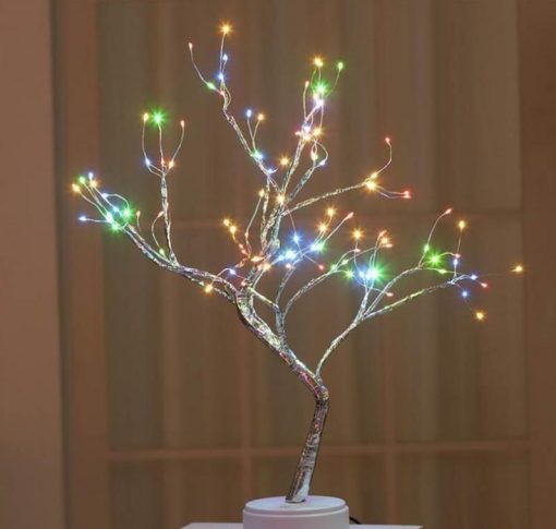 Colored Nightlight Decor Starry Sky LED Lights Copper Wire Rice Tree Lamp TurboTech Co 5