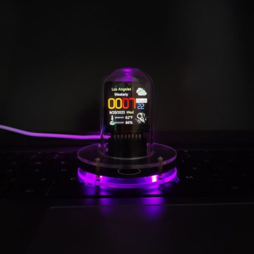 Meteorological Device RGB Nightlight Weather Tracker Small Barometer Desktop Lamp TurboTech Co 2
