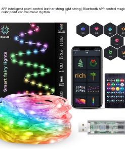 Smart String Lights Point and Control Voice Control RGB Lighting Chain Phone Bluetooth APP Control